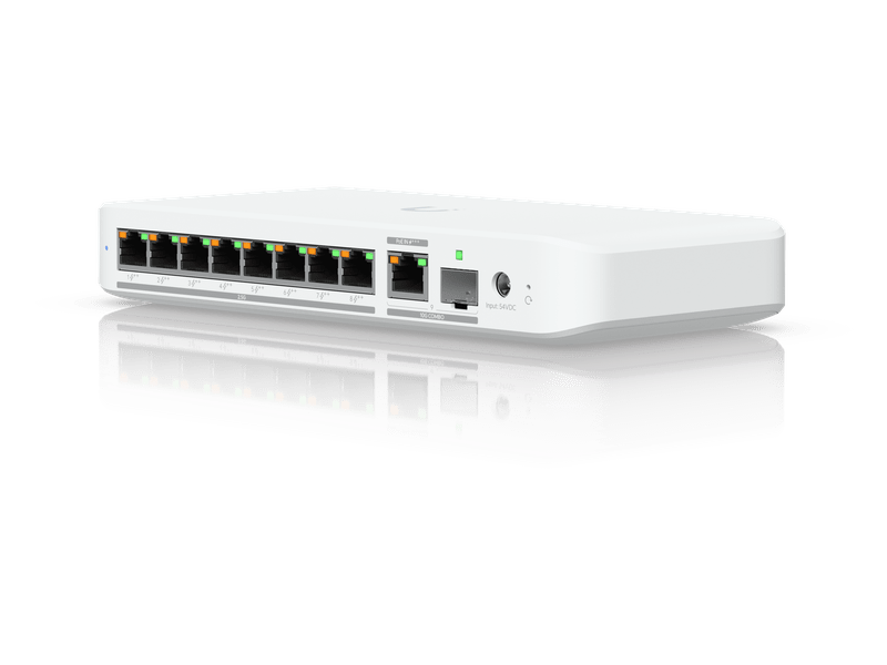 Ubiquiti Flex 2.5G PoE, 8-port 2.5 GbE PoE++ Switch,10 GbE RJ45/SFP+ Combination Uplink Port,Powered With PoE+++ or AC,