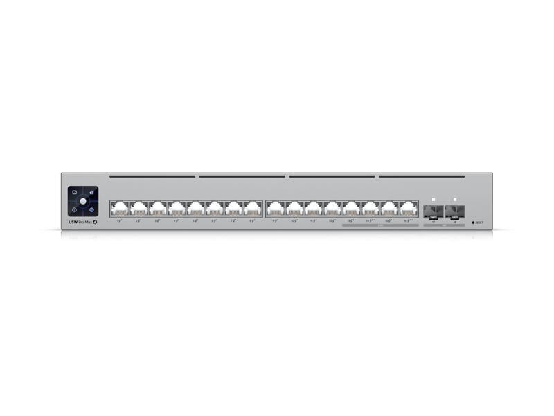 Ubiquiti UniFi Network,Pro Max 16 PoE Switch,16-port, Layer 3 Etherlighting, 2.5 GbE, PoE++ Output, Versatile Mounting Option,180W PoE,