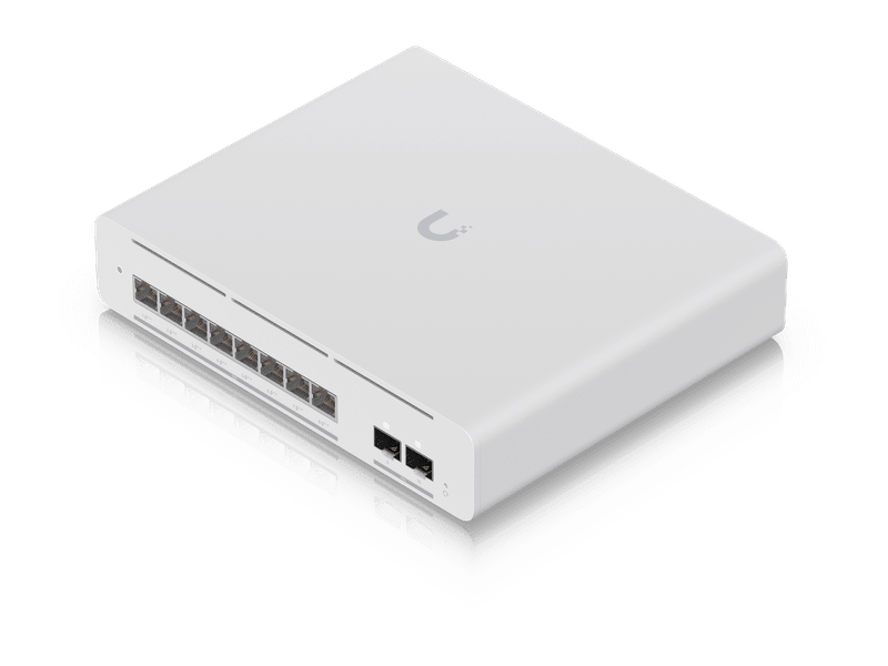 Ubiquiti Pro XG 8 PoE Compact Desktop/Wall-mountable 8-port, PoE++ Switch With 8 10 GbE, 2 10G SFP+