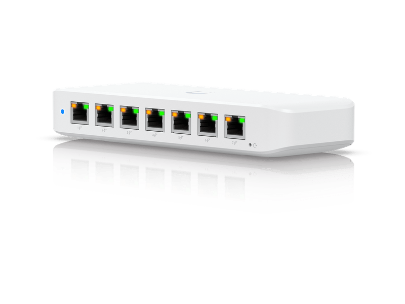 Ubiquiti Ultra 210W, Compact 8-port Layer 2 GbE PoE Switch Versatile Mounting Option,7 GbE PoE+ Output& 1 GbE port, Includes PSU,