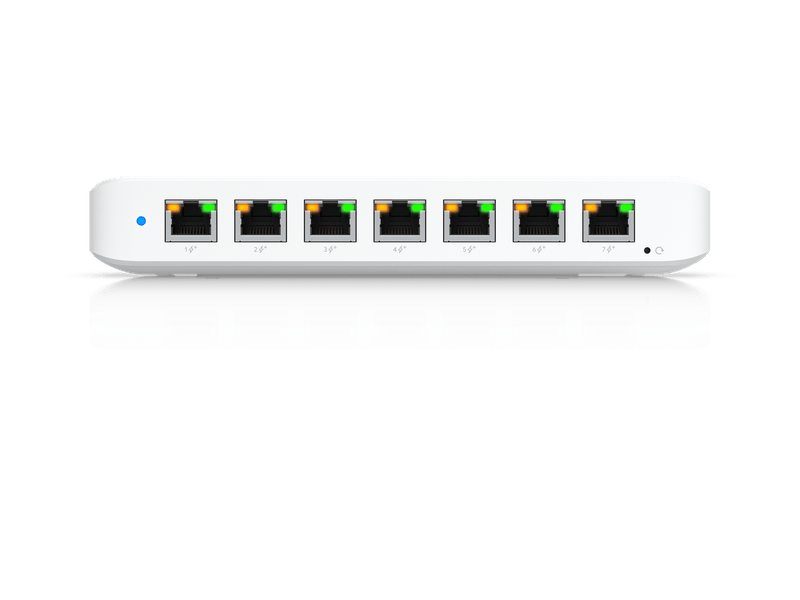 Ubiquiti Ultra 210W, Compact 8-port Layer 2 GbE PoE Switch Versatile Mounting Option,7 GbE PoE+ Output& 1 GbE port, Includes PSU,