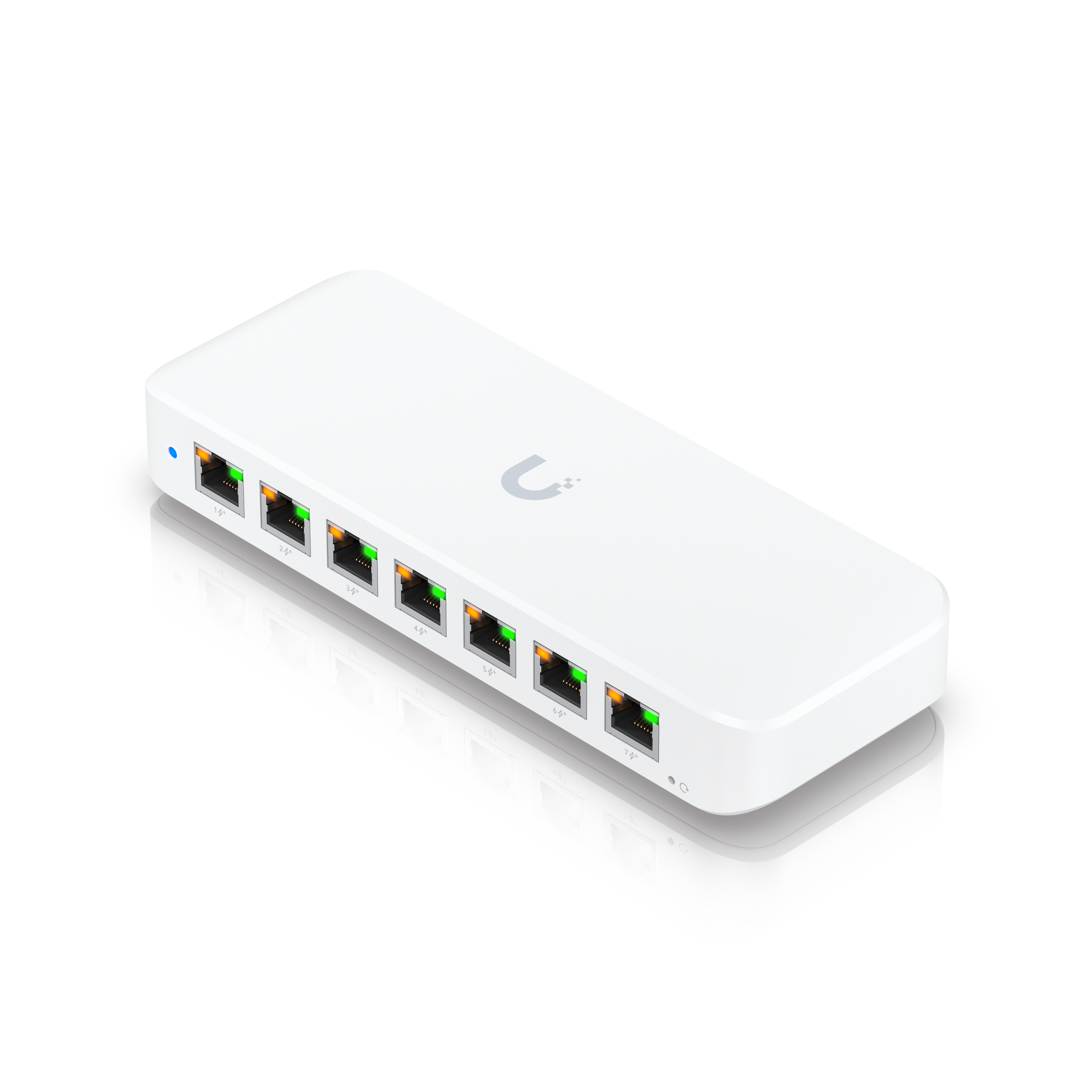 Ubiquiti Ultra 210W, Compact 8-port Layer 2 GbE PoE Switch Versatile Mounting Option,7 GbE PoE+ Output& 1 GbE port, Includes PSU,