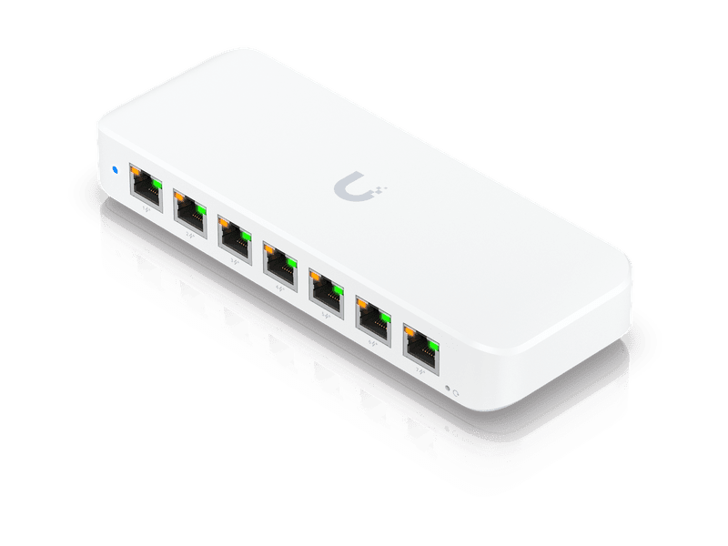 Ubiquiti Ultra 210W, Compact 8-port Layer 2 GbE PoE Switch Versatile Mounting Option,7 GbE PoE+ Output& 1 GbE port, Includes PSU,