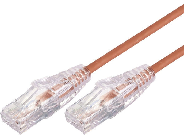 Comsol 1M 10GbE Ultra Thin Cat 6A UTP Snagless Patch Cable Orange