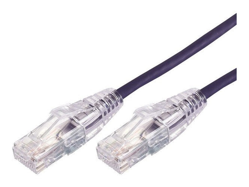 2m Ultra Thin Cat 6A UTP Snagless Patch Cable LSZH - Purple