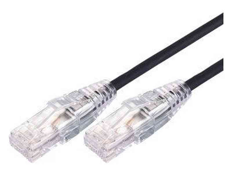1.5m Ultra Thin Cat 6A UTP Snagless Patch Cable LSZH - Black