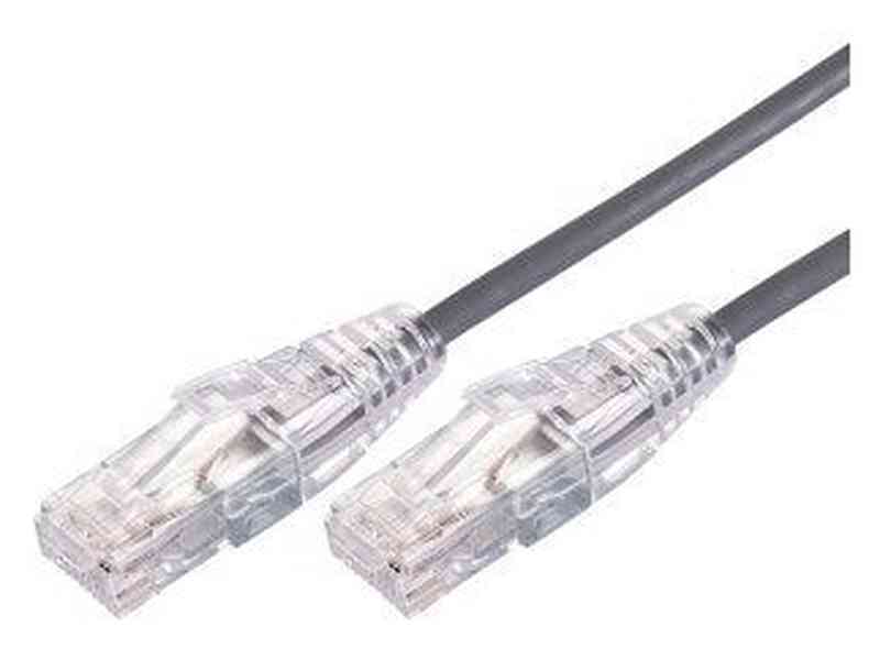 1.5m Ultra Thin Cat 6A UTP Snagless Patch Cable LSZH - Grey