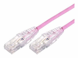 1.5m Ultra Thin Cat 6A UTP Snagless Patch Cable LSZH - Pink