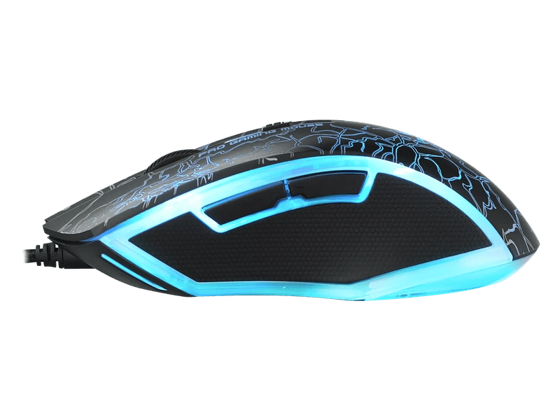 RAPOO V20S Wired LED Optical Gaming Mouse Black - Up to 3000dpi 16m Colour 5 Programmable Buttons LS