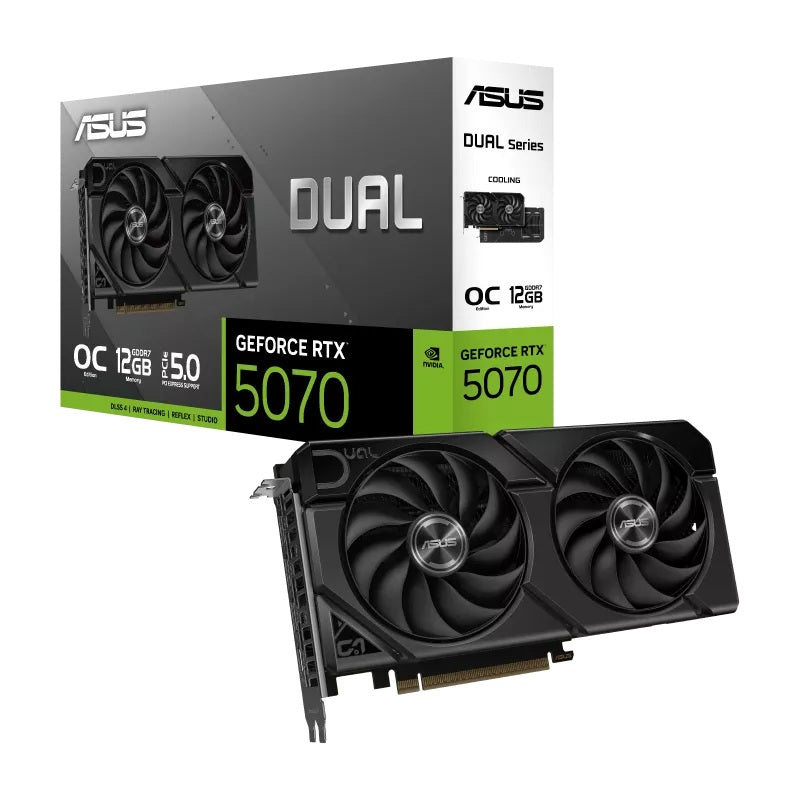 ASUS Dual GeForce RTX 5070 EVO OC Edition 12GB GDDR7 Graphics Card