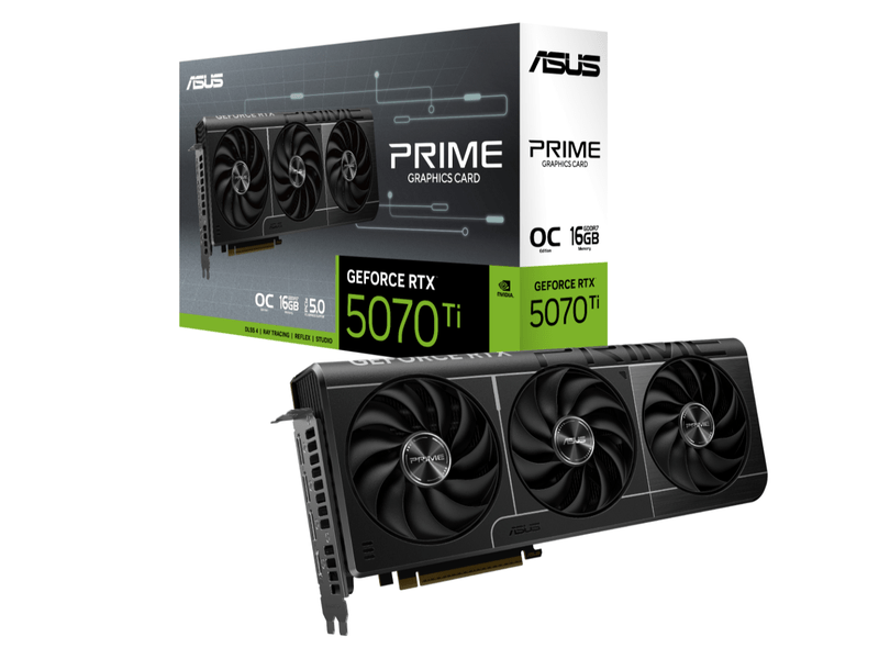 ASUS Prime GeForce RTX 5070 Ti 16GB GDDR7 OC Edition Graphics Card