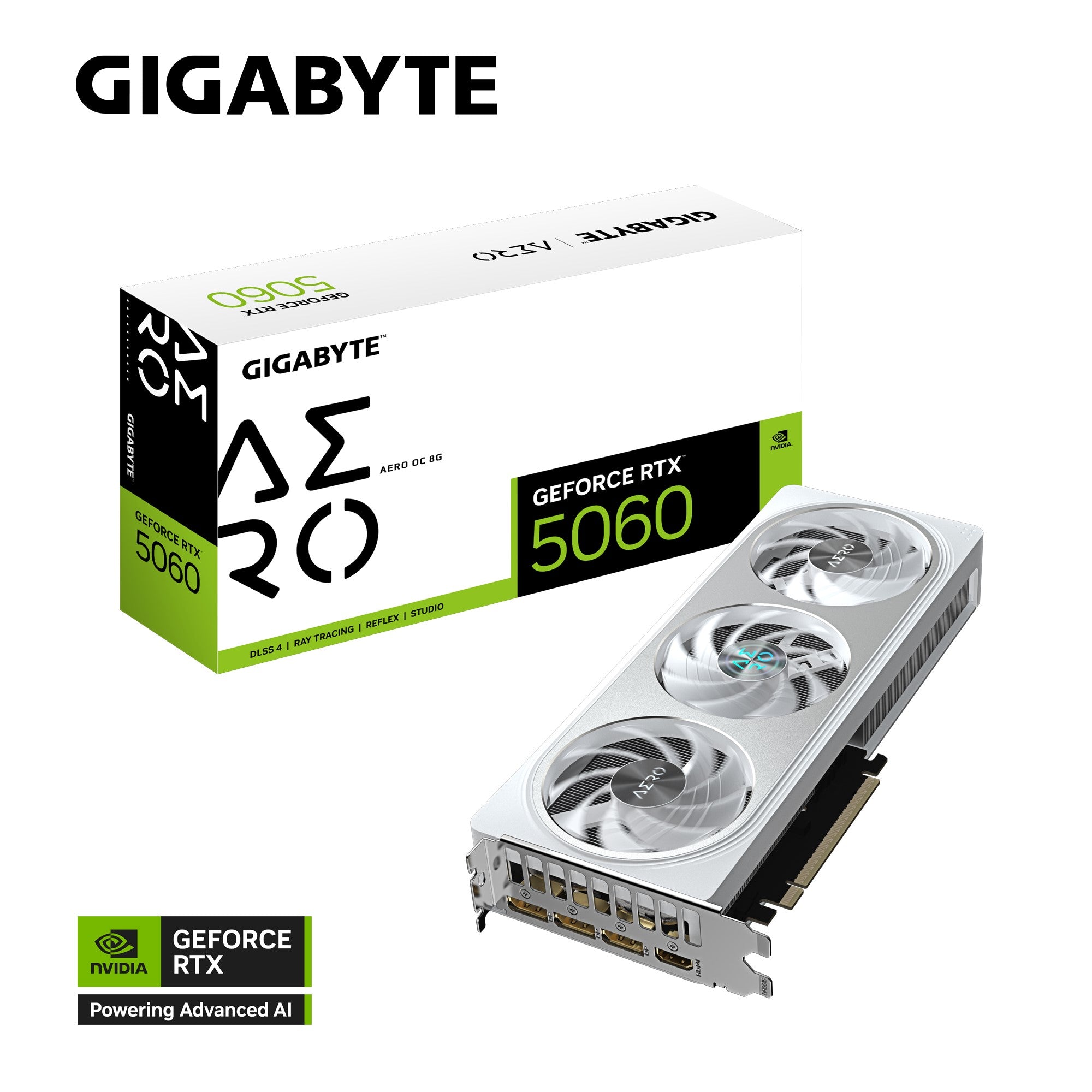 Gigabyte GeForce RTX™ 5060 AERO OC 8G GDDR7 Graphic Card