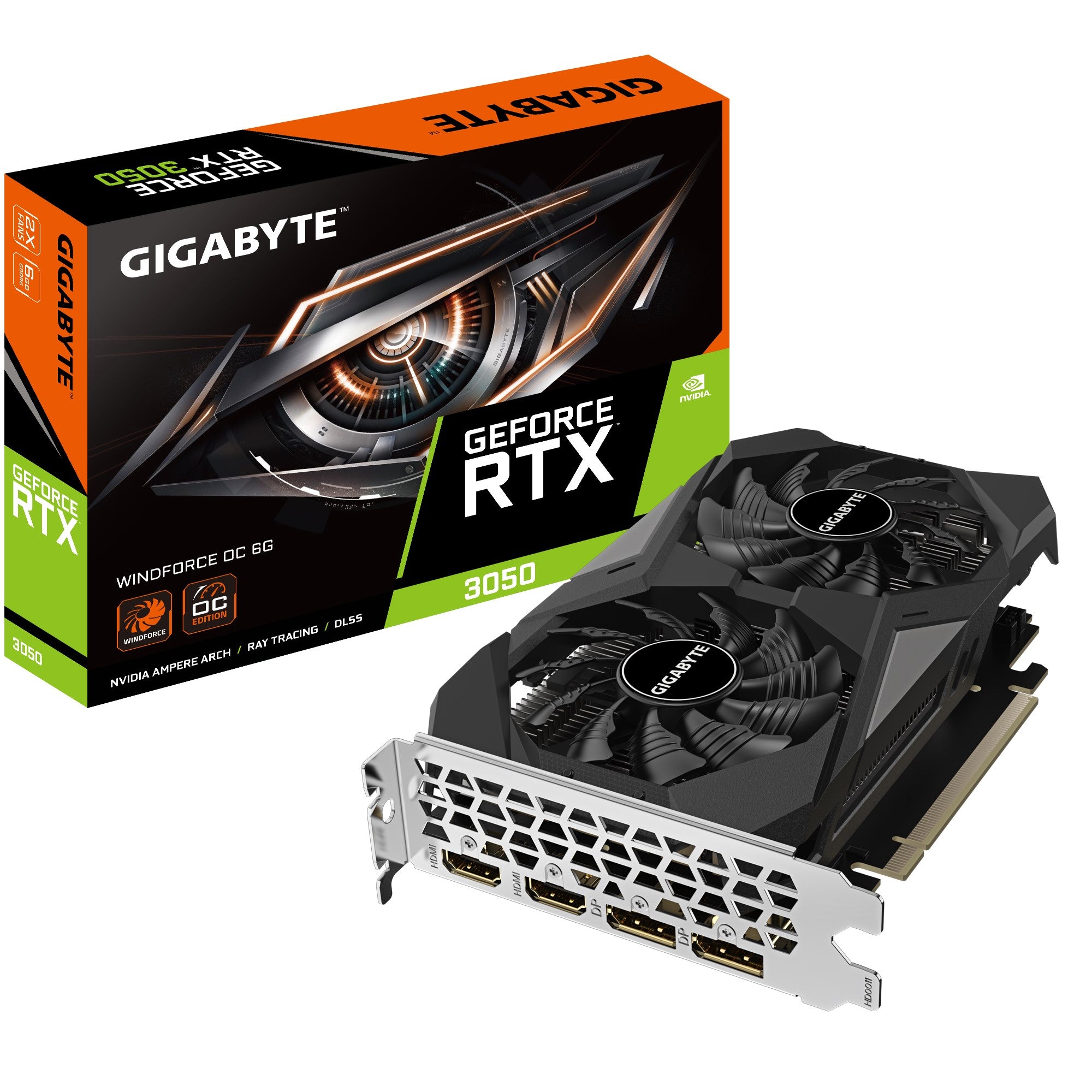 Gigabyte GeForce RTX 3050 WINDFORCE OC V2 6G Graphics Card