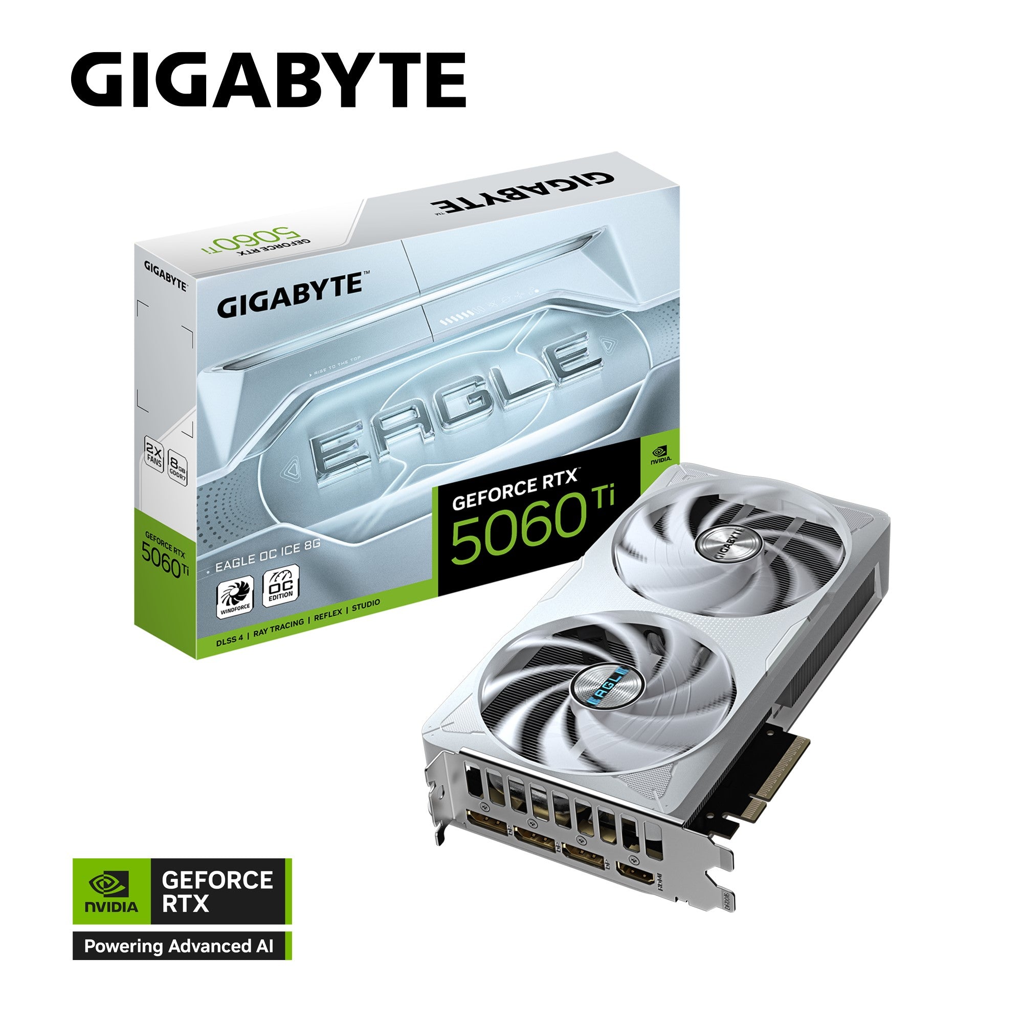 Gigabyte GeForce RTX™ 5060 Ti EAGLE OC ICE 8G GDDR7 Graphic Card