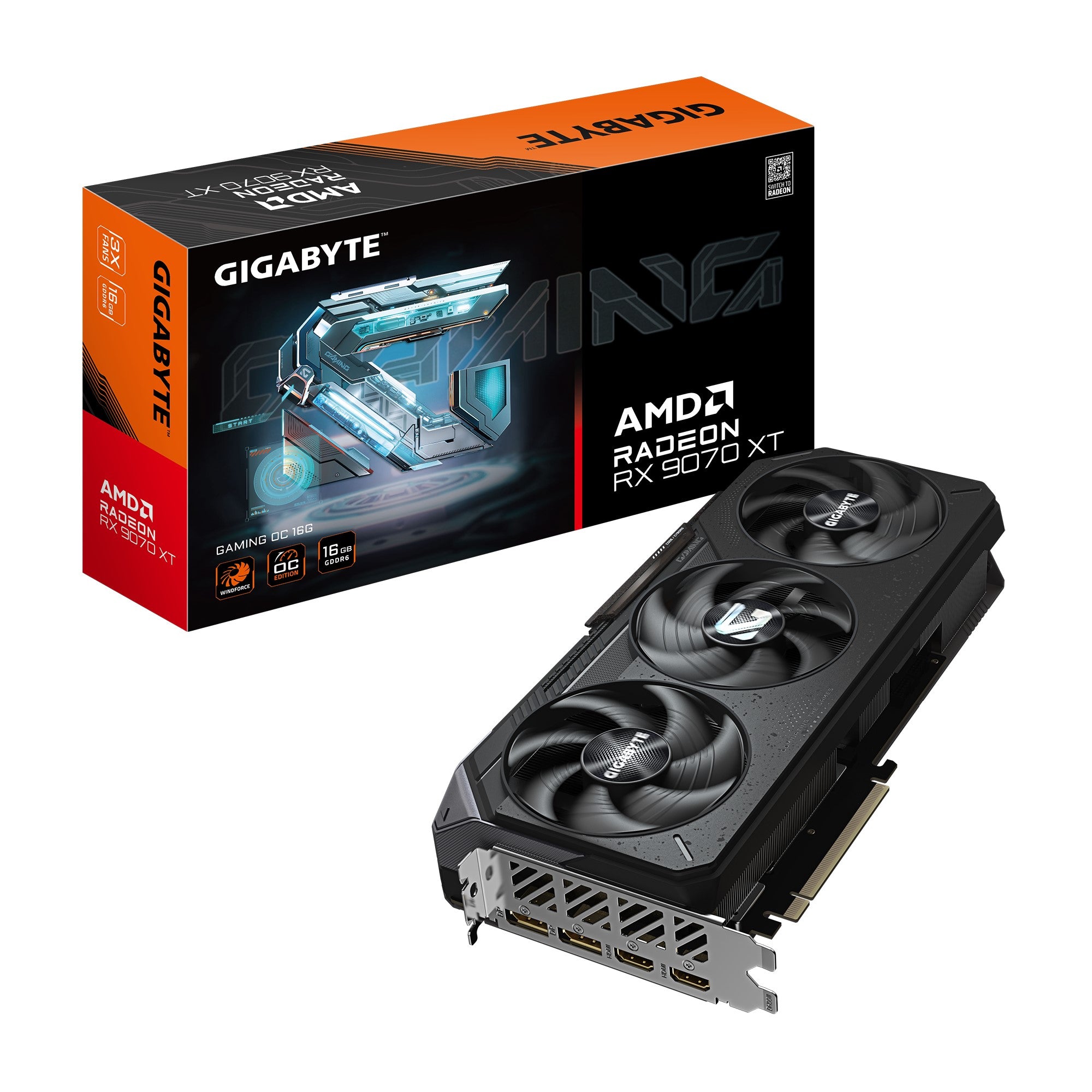Gigabyte Radeon RX 9070 XT GAMING OC 16G GDDR6 Graphics Card
