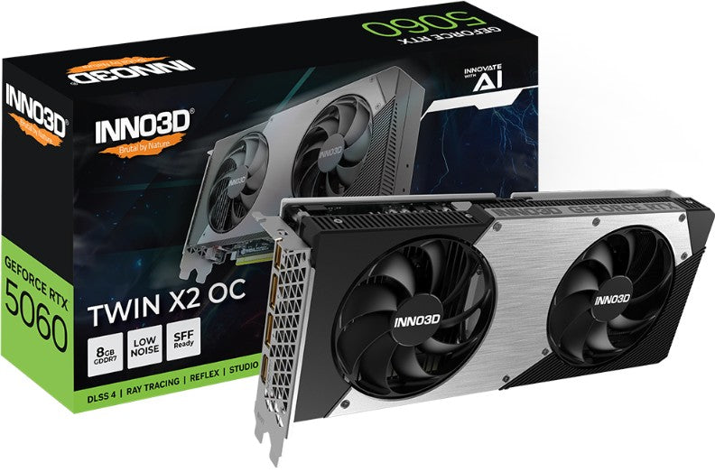 INNO3D GeForce RTX 5060 Twin X2 OC 8GB GDDR7 Graphics Card