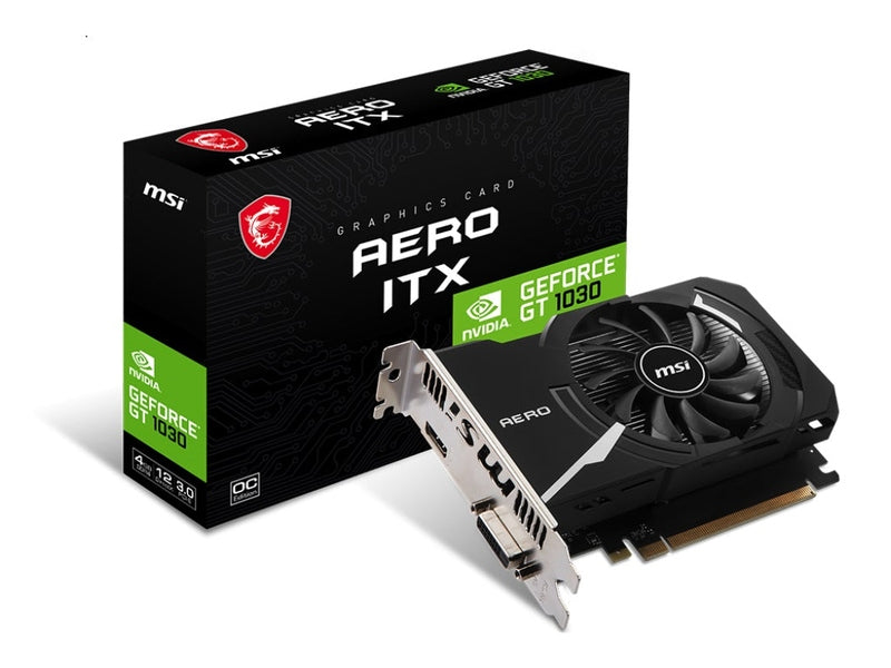 MSI GeForce GT 1030 AERO ITX OC 4GB Video Card
