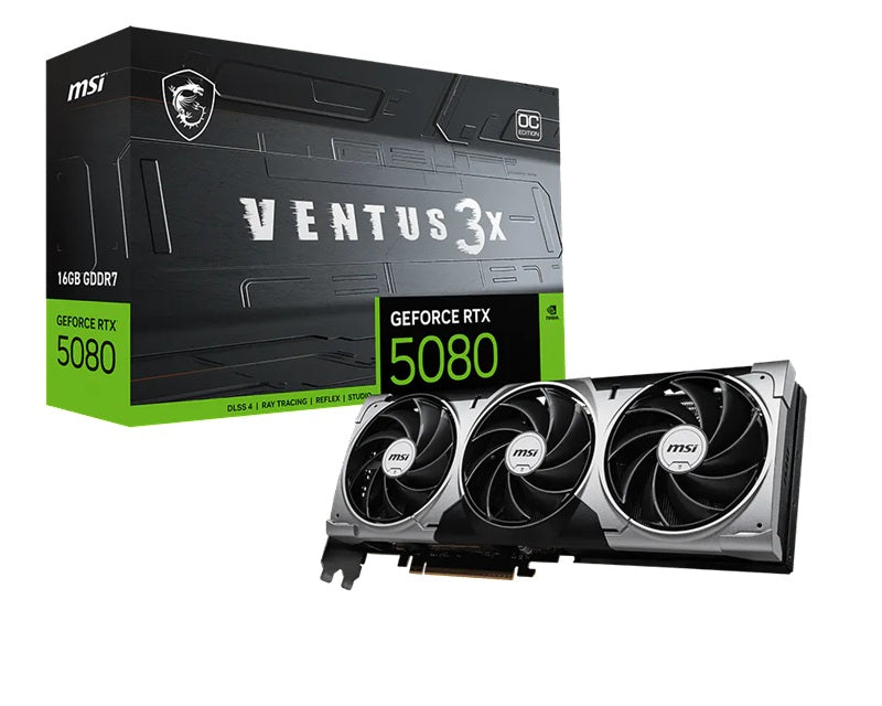 MSI GeForce RTX™ 5080 VENTUS 3X OC GDDR7 16G Graphic Card