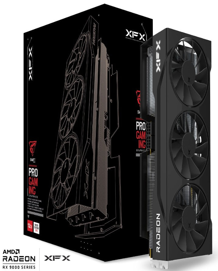 XFX Swift AMD Radeon RX 9070GRE Triple Fan Gaming Edition with 12GB GDDR6 Graphics Card