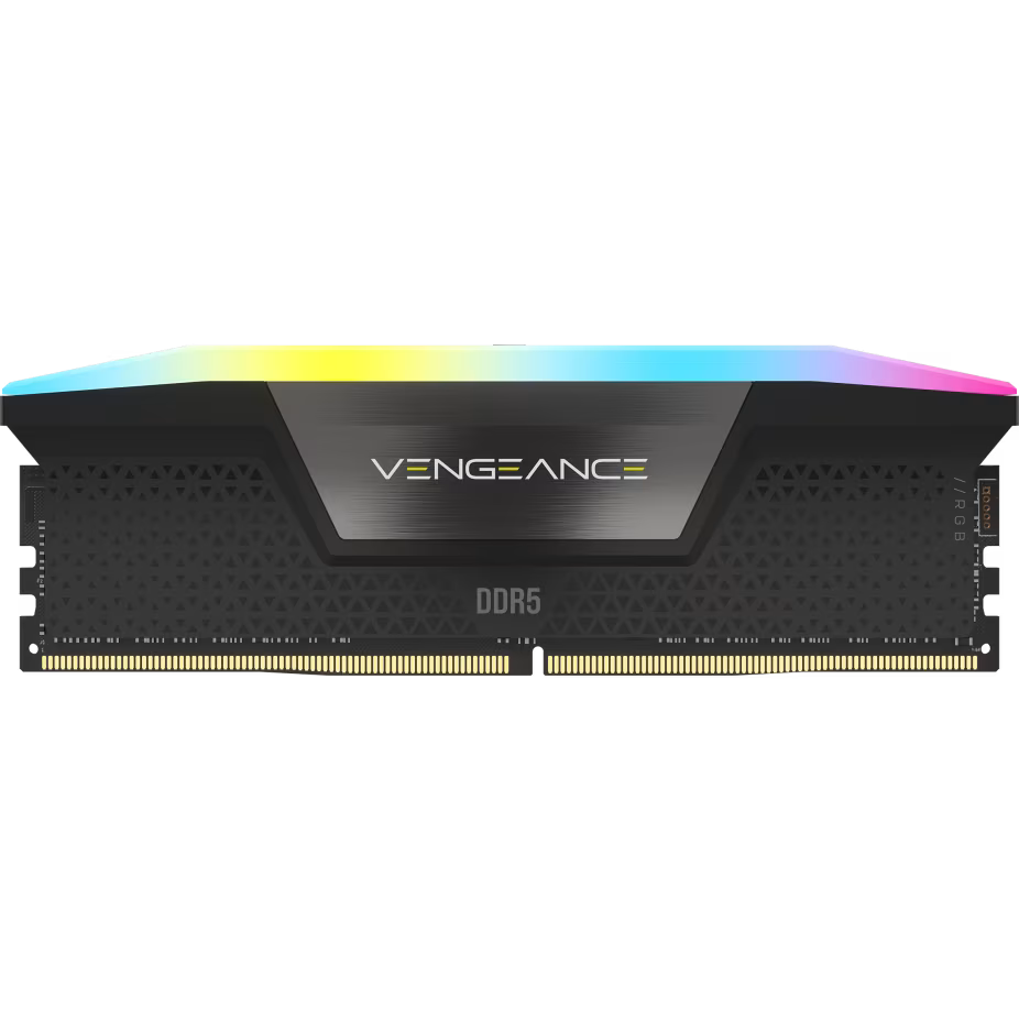 Corsair VENGEANCE® RGB 32GB 2x16GB DDR5 DRAM 6000MT/s CL38 Memory Kit — Black