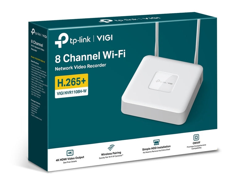 TP-Link VIGI NVR1108H-W VIGI 8 Channel Wi-Fi Network Video Recorder