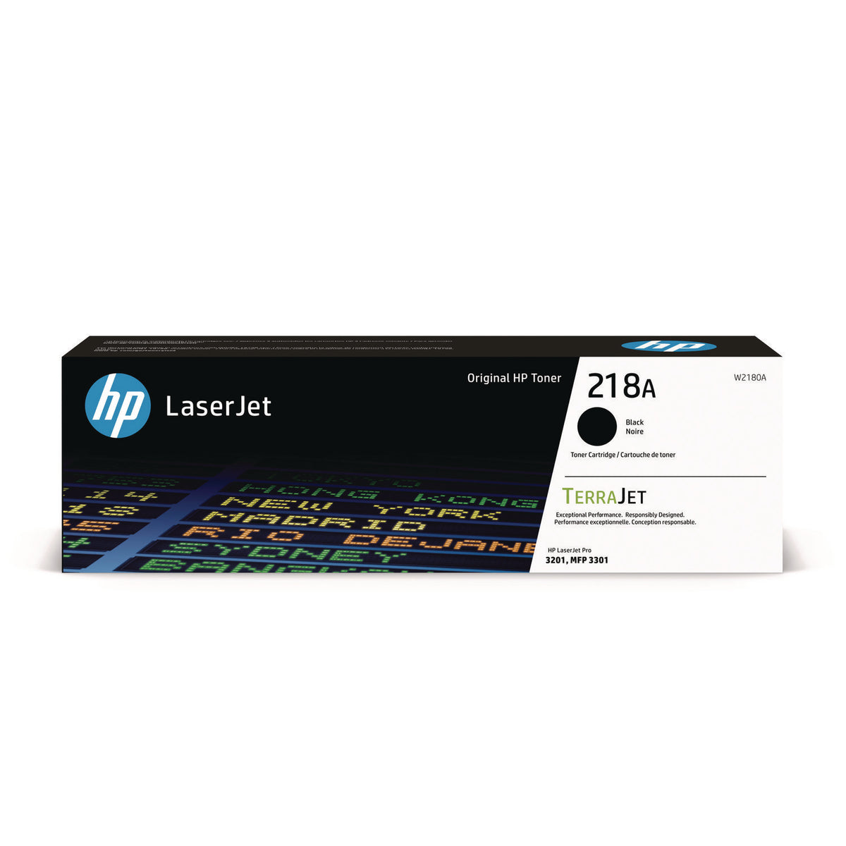 HP 218A Black LaserJet Toner Cartridge 1.3K Yield For 3301SDW / 3301FDW (W2180A)