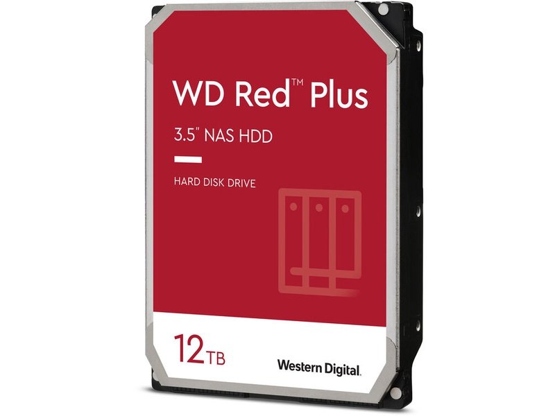 WD 12TB Red Plus 3.5" 7200RPM SATA NAS Hard Drive