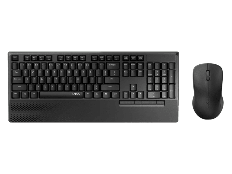RAPOO X1960 Wireless Mouse and Keyboard Combo with Palm Res -1000DPI, Wireless 2.4G, 10m Range, Spill Resistant, Plug-and-Play