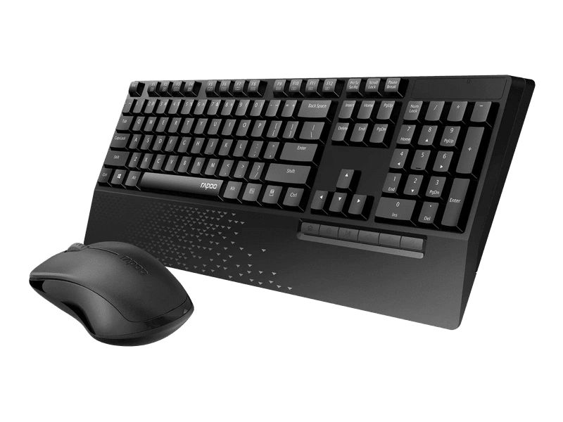 RAPOO X1960 Wireless Mouse and Keyboard Combo with Palm Res -1000DPI, Wireless 2.4G, 10m Range, Spill Resistant, Plug-and-Play