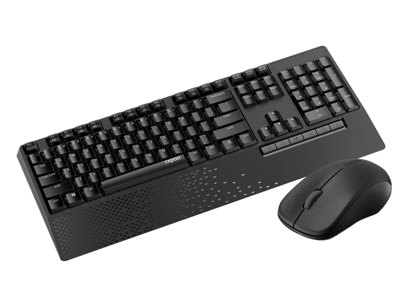 RAPOO X1960 Wireless Mouse and Keyboard Combo with Palm Res -1000DPI, Wireless 2.4G, 10m Range, Spill Resistant, Plug-and-Play