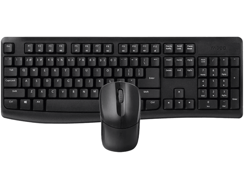 RAPOO X1800Pro Wireless Mouse & Keyboard Combo - 2.4G, 10M Range, Optical, Long Battery, Spill-Resistant Design,1000 DPI, Nano Receiver, Office Choice