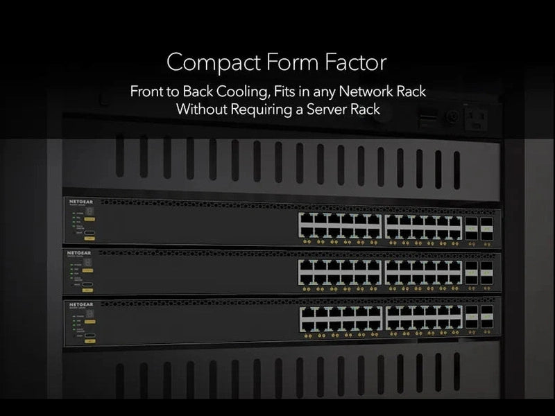 Netgear M4350-24X4V 28-port Stackable Layer 3 Fully Managed Switch with 24 x 10G/Multi-gig & 4 x 25GBASE-X SFP28