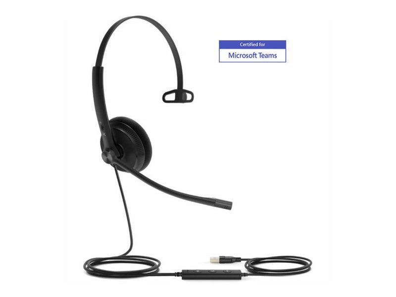 Yealink Wired UH34-Lite MS Mono Headset, Noise Cancelling Mic, Foam Cushion, USB-A