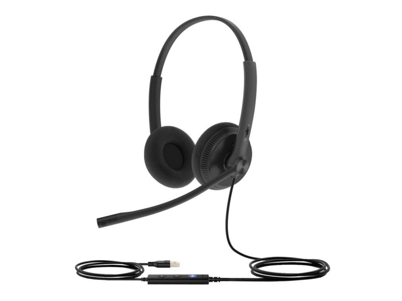 Yealink Wired UH34-Lite UC Dual Headset, Noise Cancelling Mic, Foam Cushion, USB-A