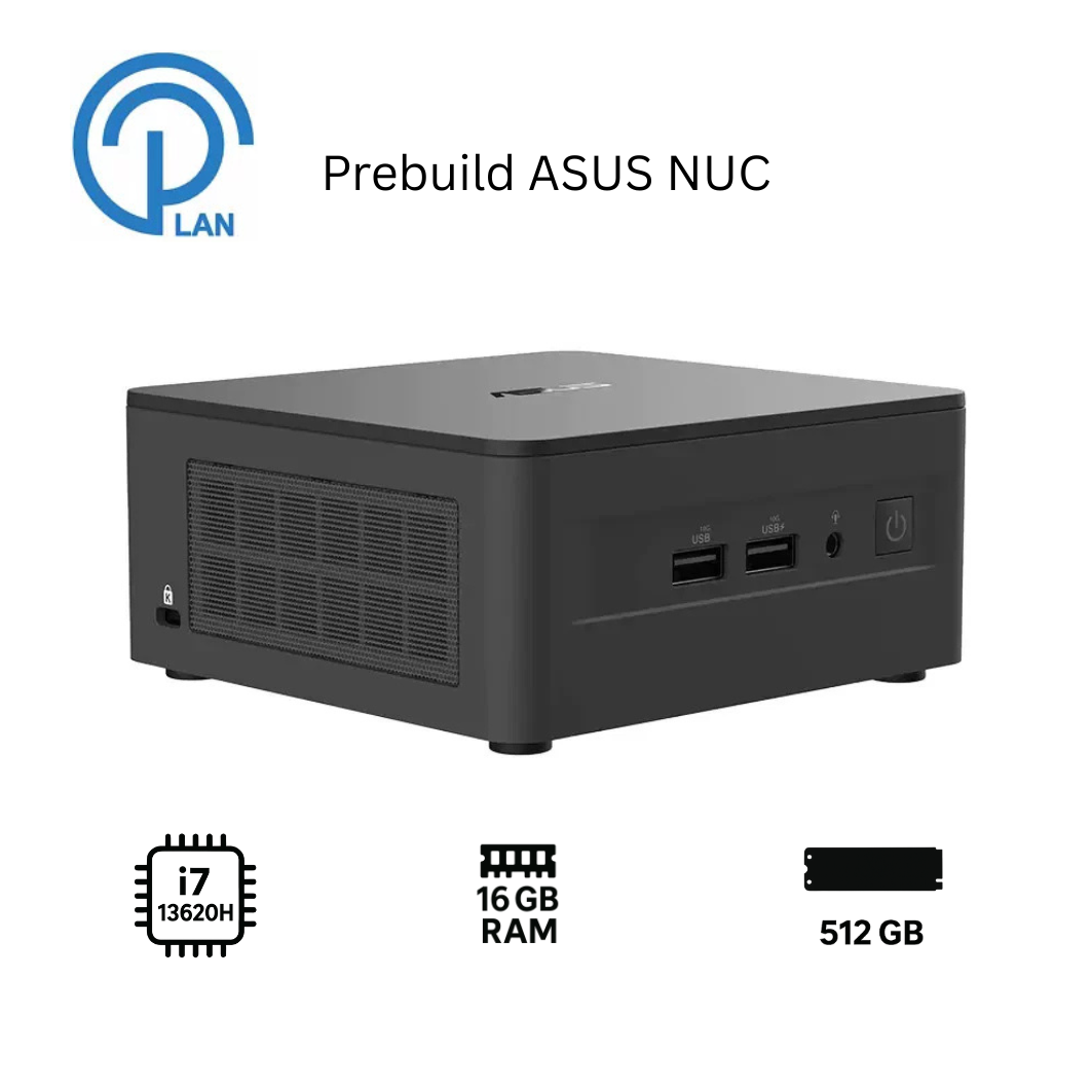 Asus NUC 13 Pro Tall Mini PC i7-13620H 16GB 512GB SSD, 2.5, 0/1 3 Year Warranty - RNUC13ANHH700000I