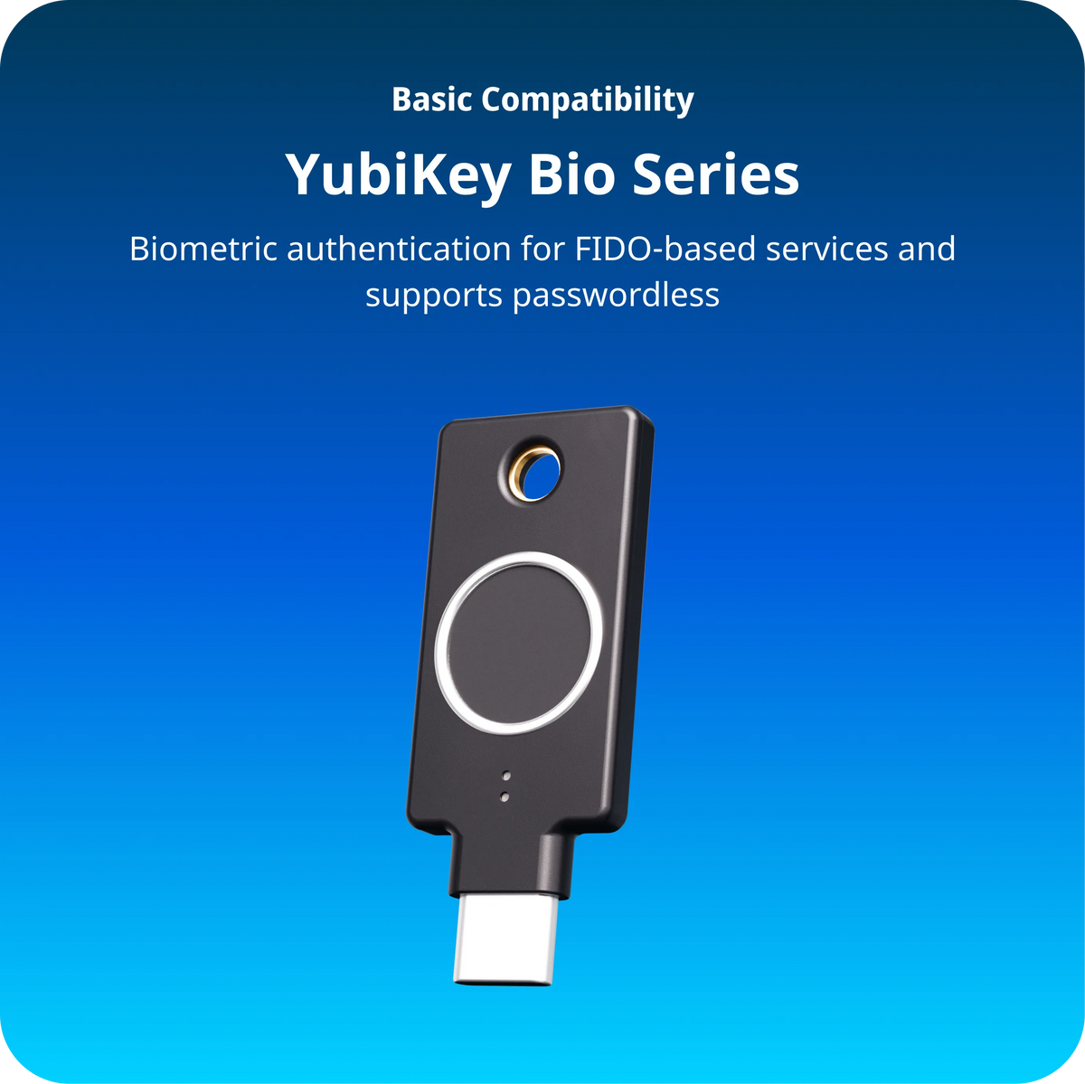 Yubico YubiKey Bio FIDO Edition v5.8 USB-C Biometric Fingerprint Security Key - 5060408464175