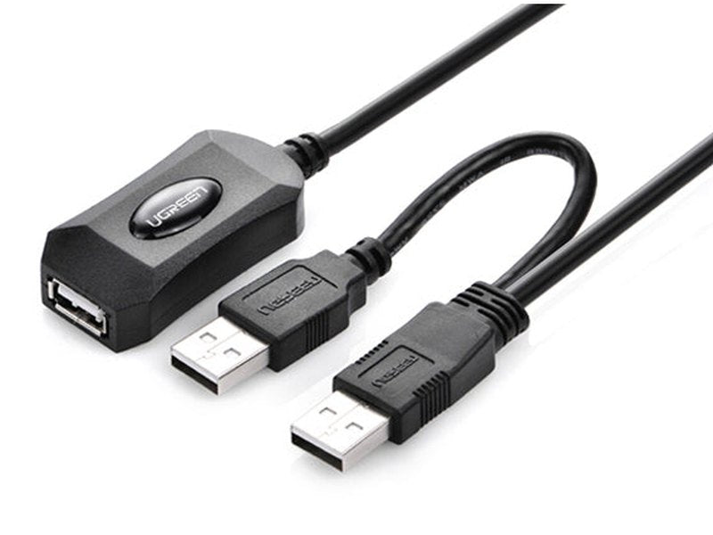 UGREEN USB 2.0 Active Extension Cable 10M with USB Power 5M 20214