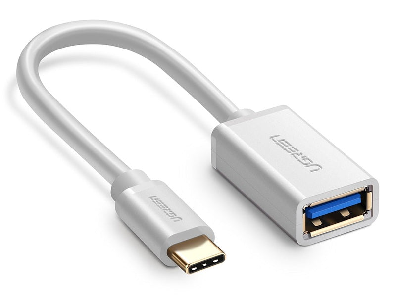 UGREEN USB Type-C Male to USB 3.0 Type A Female OTG Cable - White 15CM 30702