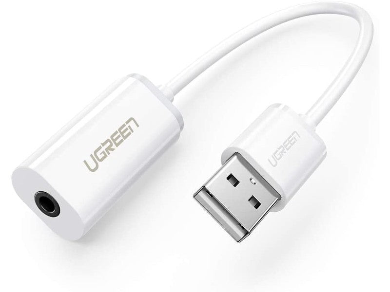 UGREEN 30712 USB A Male to 3.5 mm Aux Cable White