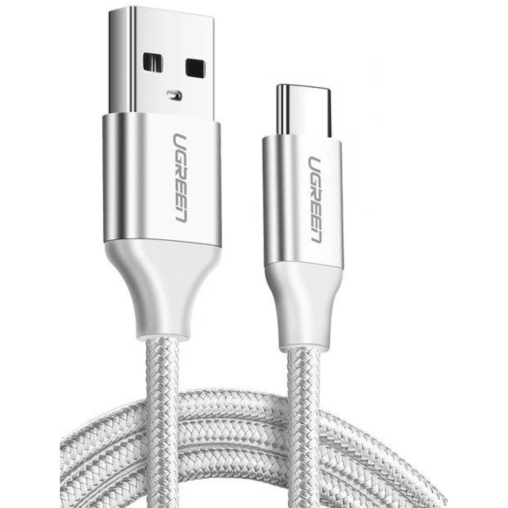 UGREEN 60409 USB-A to USB-C Charging Cable 3M Silver White