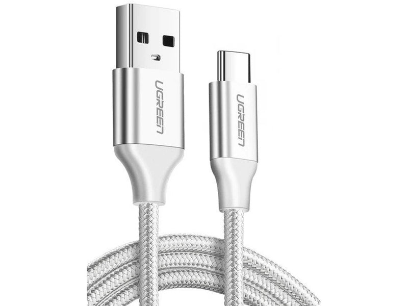 UGREEN 60409 USB-A to USB-C Charging Cable 3M Silver White