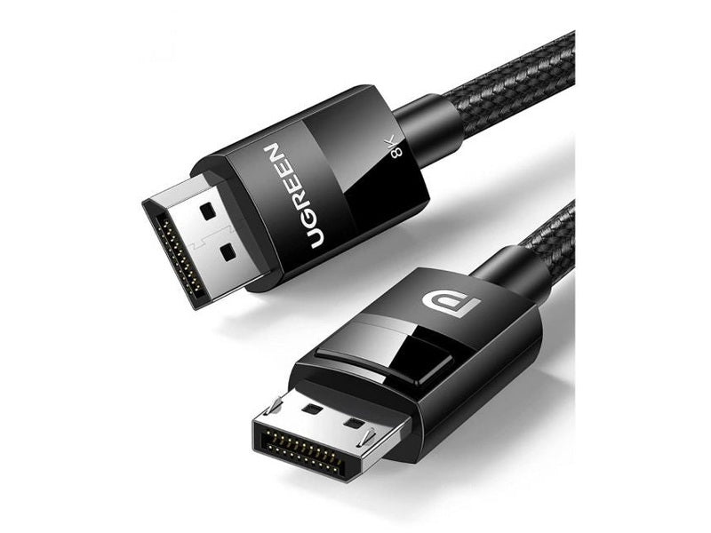 UGREEN 80390 DP V1.4 Male to Male Plastic Case Braided Cable 1M