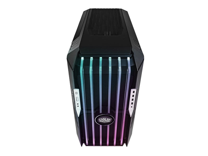 Cooler Master HAF 700 EVO, Edge-Lit ARGB Tempered Glass Intake Blades Design, Built-in LCD Display