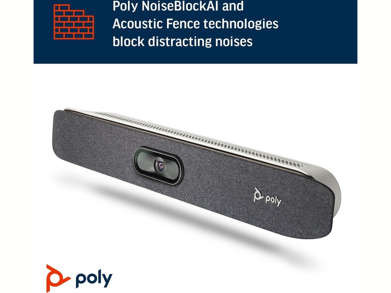 Poly 83Z46AA Studio X30 All-In-One Video Bar with TC8 Controller Kit