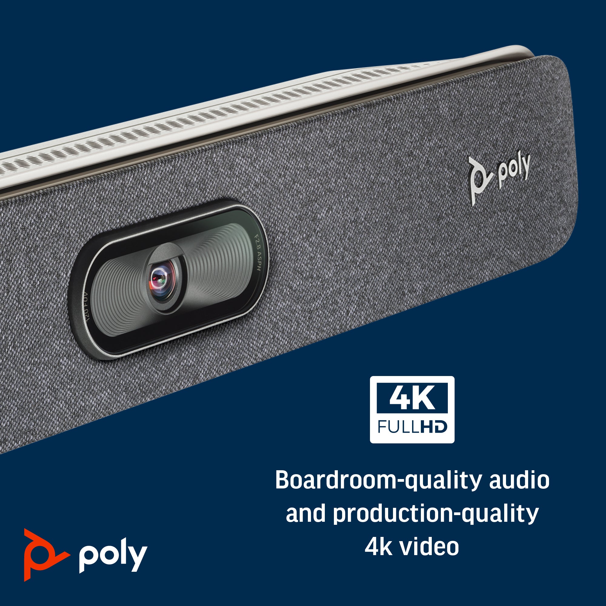 Poly 83Z46AA Studio X30 All-In-One Video Bar with TC8 Controller Kit