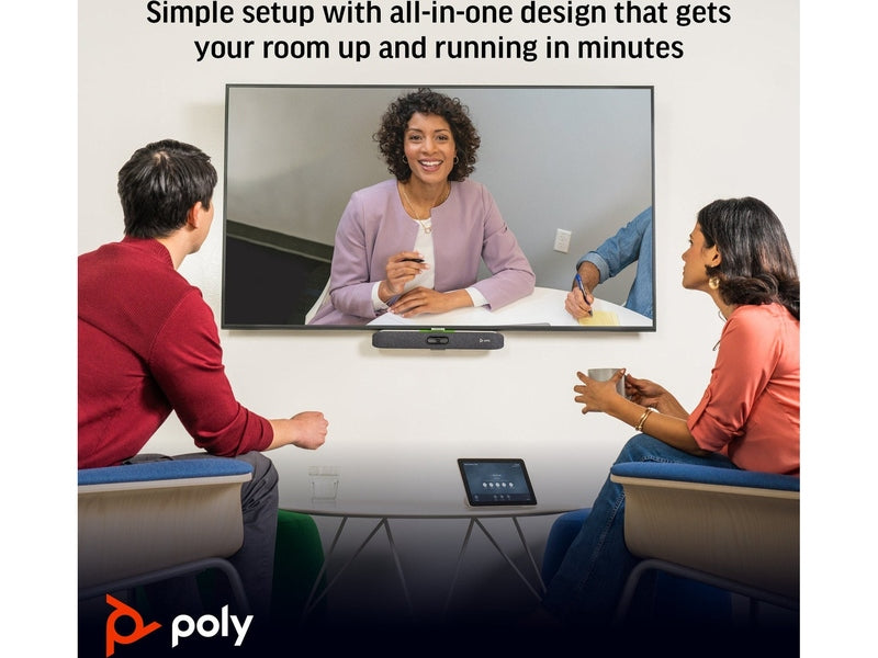 Poly 83Z46AA Studio X30 All-In-One Video Bar with TC8 Controller Kit
