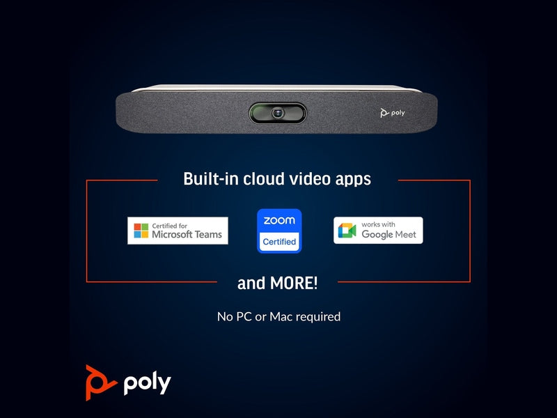 Poly 83Z46AA Studio X30 All-In-One Video Bar with TC8 Controller Kit