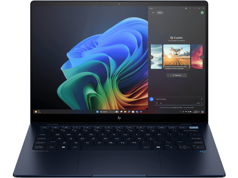 HP Elitebook Ultra G1 Q Copilot+ AI PC, Snapdragon X Elite X1E-78-100 16GB 512GB SSD W11P 3YOS 14" 2.2K Touch Laptop