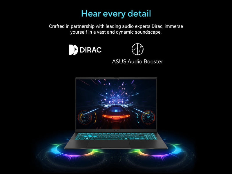 ASUS Vivobook V16 V3607VH 16" WUXGA Core 7 16GB RAM 1TB SSD RTX 5050 Laptop - Black