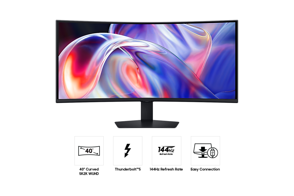 Samsung ViewFinity S8 S85TH 40in 5K2K WUHD VA 144Hz FreeSync Premium Curved Monitor (LS40H850TAEXXY)